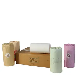 Vendite calde OEM 2ply asciugamani da cucina carta con Logo Eco Friendly legno di bambù asciugamani da cucina in carta