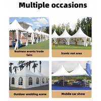 Tentes Foerstine sur Mesure en Alliage d'Aluminium, Tente de Mariage, Tente de Réception, Chapiteau de Luxe à Pignon pour Événements Glamping, 10x20 m