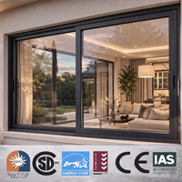 Ventana Abatible de Aluminio Personalizada Directo de Fábrica, Ventana Moderna de Doble Acristalamiento para Villa o Apartamento