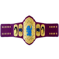 Ceinture en cuir artisanale haut de gamme - Ceinture personnalisée avec plaques métalliques pour la lutte, la boxe, le MMA et les récompenses personnalisées