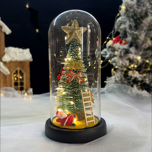 ของขวัญคริสต์มาสขายดี ไฟ LED ตกแต่งบ้าน ของขวัญคริสต์มาส โคมไฟแก้วพร้อมไฟ ของขวัญตกแต่งงานปาร์ตี้คริสต์มาส - Product Image 1