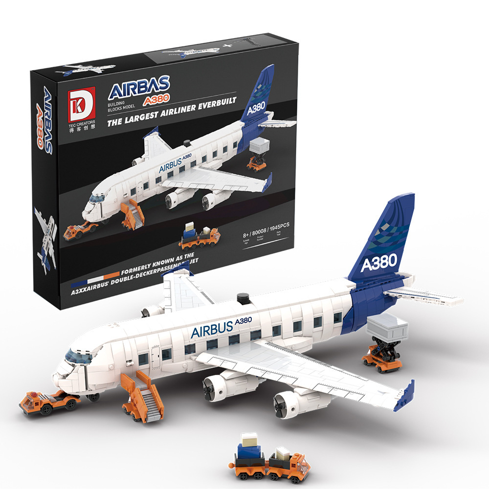 NEW Deke Chuangxiang 80008 Airbus A380 Plastic Airplane Model