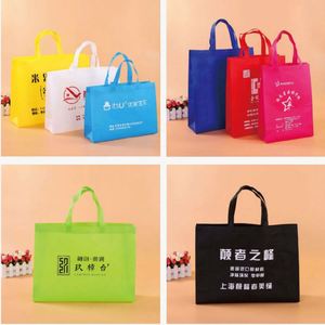 Sac fourre-tout en tissu non tissé écologique avec logo personnalisé imprimé à l'écran, motif et forme personnalisables pour une utilisation promotionnelle - Product Image 4