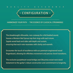 BH-36S-2 36 pouces guitare <span class=keywords><strong>classique</strong></span> bois épicéa Chine fabricant guitare <span class=keywords><strong>classique</strong></span> à vendre - Product Image 4