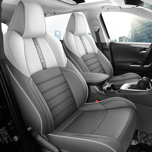 Housses de siège auto en cuir Napa de haute qualité, grises, taille personnalisée pour <span class=keywords><strong>Toyota</strong></span> <span class=keywords><strong>RAV4</strong></span> Frontlander Wildlander, ajustement parfait exclusif - Product Image 1