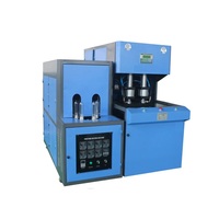 Machine de soufflage semi-automatique pour la fabrication de bouteilles d'eau minérale en plastique PET de 100 ml, 500 ml et 1 litre, avec pompe à moteur PLC
