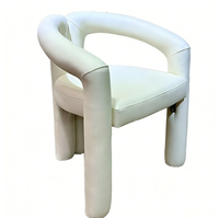 Chaise de salon de manucure de luxe léger, tabouret de maquillage crème tendance et minimaliste, chaise de salon de beauté, chaise de coiffeuse avec dossier pour chambre à coucher et maison