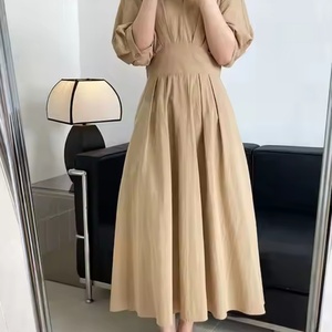 Nuevo Vestido Casual Bohemio de Verano para Mujer, 100% Lino, Largo Midi, Moda Sostenible, Tejido Transpirable con Patrón Sólido - Product Image 3