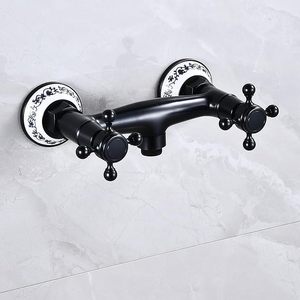<span class=keywords><strong>Mitigeur</strong></span> <span class=keywords><strong>de</strong></span> baignoire noir rétro en laiton avec douchette à main - Product Image 5