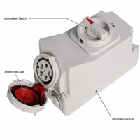 Interruptores de Enchufe Internacionales CHENF Industriales IP67 230V 16A 32A 63A 3/4/5 Salidas CEE/IEC con Bloqueo Mecánico CF5600 CF5110