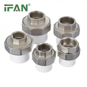 IFAN High Quality White Color Pipe Fittings Female Thread Socket Ppr Brass Union