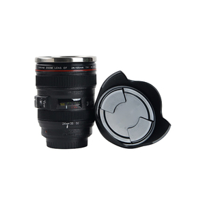 Wholesale Leak-proof Double Walled Stainless Steel 13.5 oz Travel <b>Cup</b> Camera Lens Coffee Mug for Him Dad - Product Image 6