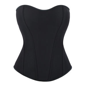 Women Overbust Crocheted Corset Zipper Waist Bustier <strong>Top</strong> <strong>Black</strong> Elegant <strong>Basques</strong> Corselet Eco-Friendly Anti-Bacterial - Product Image 4