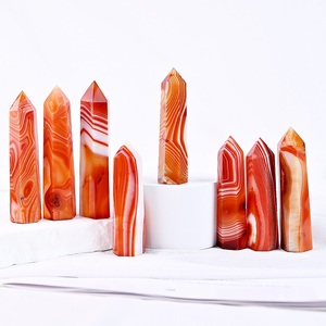 من الشركة المصنعة للبيع المباشر موك صغير مقبول حجر مصقول الشفاء الروحي ساردونيكس برج طاقة كريستال أحمر نقطة ساردونيكس - Product Image 2