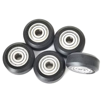 Roues de roulement pour imprimante 3D à faible bruit, en acier inoxydable 420 + nylon/PU, 5x24x10mm, avec double roulement S625zz