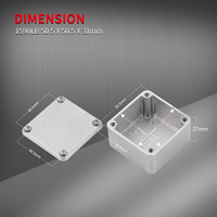 Boîtier en aluminium pour pédale d'effet de guitare simple 50,5*50,5*31MM, boîtier de pédale pour la musique de guitare