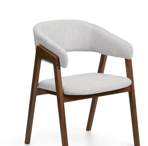 Solid Walnut <b>Dining</b> <b>Armchair</b> for Home or Hotel Stable Modern Design with Upholstered Wooden Fabric for Modern Interiors - Product Image 2
