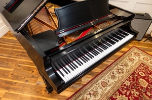 Pianos à queue Steinway A3 de qualité supérieure, 6'4'', en ébène satiné, d'occasion, 1921, rares, étirés - Product Image 1