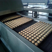 Machine automatique de formation, de remplissage et de cuisson de plateaux à gâteaux en acier inoxydable 304, équipement de fabrication de biscuits de grande capacité, électrique/gaz