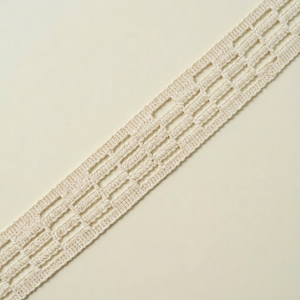 Encaje de Algodón Clásico con Borde de Ganchillo, Patrón Geométrico, 1 a 1 7/8 Pulgadas de Ancho, para Confección de Vestidos, Uso Decorativo - Product Image 1