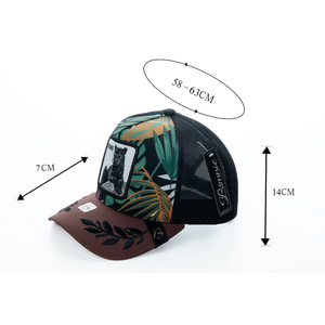 Cappello Trucker Bonnie in Tessuto a Rete, 6 Pannelli con Ricamo Frontale, Unisex, Stile Casual Primaverile ed Estivo - Product Image 1