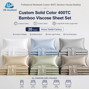 Juego de Cama Cloudland con Certificación OEKO-TEX y Aprobación GOTS, Ecológico, Refrescante, de Bambú, con Bolsillos Profundos, 400 Hilos, Adhesivo, para Todas las Estaciones - Product Image 3