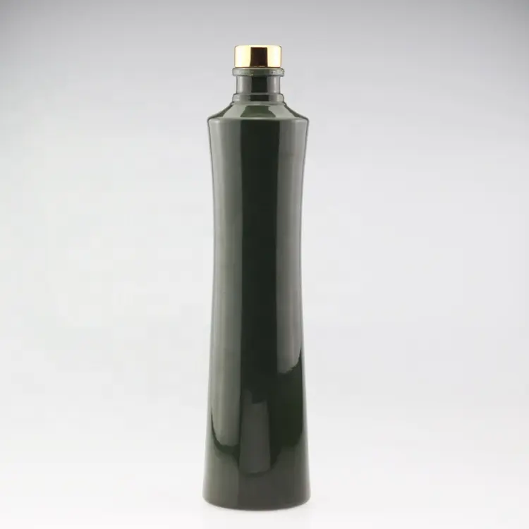 Hochwertige Großhandel Olivenöl Verpackungs flasche Schwarzes Glas Olivenöl flasche