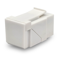 Connecteur Keystone RJ45 8P8C Cat6 UTP à angle droit et coupleur avec contacts plaqués or pour réseaux Ethernet