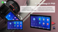 Estéreo Apple CarPlay de 9 Pulgadas con Soporte Magnético Giratorio, Cámara de Reversa, Android Auto, Pantalla CarPlay Portátil Giratoria