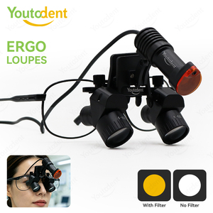 <span class=keywords><strong>Occhiali</strong></span> Ingrandenti Binoculari <span class=keywords><strong>da</strong></span> 48° 5X 400mm-600mm per Chirurgia Dentale con Lampada Frontale a LED <span class=keywords><strong>da</strong></span> 5W - Product Image 2