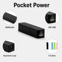Banque d'alimentation de haute qualité 2600mAh en plastique ABS, entrée et sortie de type C, USB unique, charge rapide 5W, chargeur portable, cadeau portable