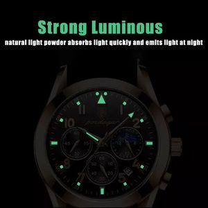 Reloj POEDAGAR 816 para Hombre, Acero Inoxidable, de Lujo, para Negocios, Resistente al Agua, Luminoso, de Cuarzo, Reloj Masculino - Product Image 2