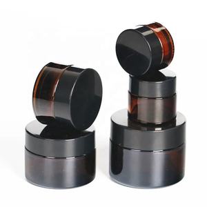 Embalaje cosmético <span class=keywords><strong>5g</strong></span> 10g 15g 20g 30g 50g 100g 240g de vidrio ámbar vacío hacer blanqueamiento tarro de crema - Product Image 2