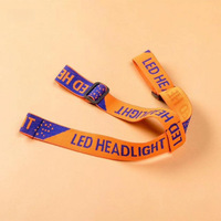 Sangles élastiques en polyester/nylon écologiques avec logo personnalisé Dansky pour lampe frontale LED, lampe frontale d'escalade, bandeau pour lampe frontale, lampe frontale de cyclisme