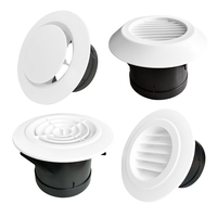 Grille d'aération ronde épaissie en ABS, sortie et entrée de système d'air frais, grille de retour d'air, couvercle de ventilation pour échange d'air