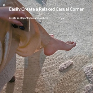 <span class=keywords><strong>Tappeto</strong></span> <span class=keywords><strong>Rotondo</strong></span> Intrecciato a Mano di Forma Irregolare <span class=keywords><strong>per</strong></span> Soggiorno, Camera da Letto, Guardaroba e Toeletta - Product Image 3