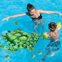Bouée gonflable tortue OEM 180x180cm en PVC pour piscine, chaise longue flottante d'été, jouet de plage pour enfants