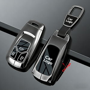 Fabricant professionnel de boîtiers de clés en alliage de zinc sur mesure pour la série <span class=keywords><strong>Audi</strong></span>, boîtier de clé de voiture en métal de luxe anti-chute - Product Image 2