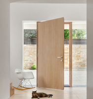 Porte battante intérieure en bois massif minimaliste - Insonorisée et résistante à l'humidité pour hôpital et salon