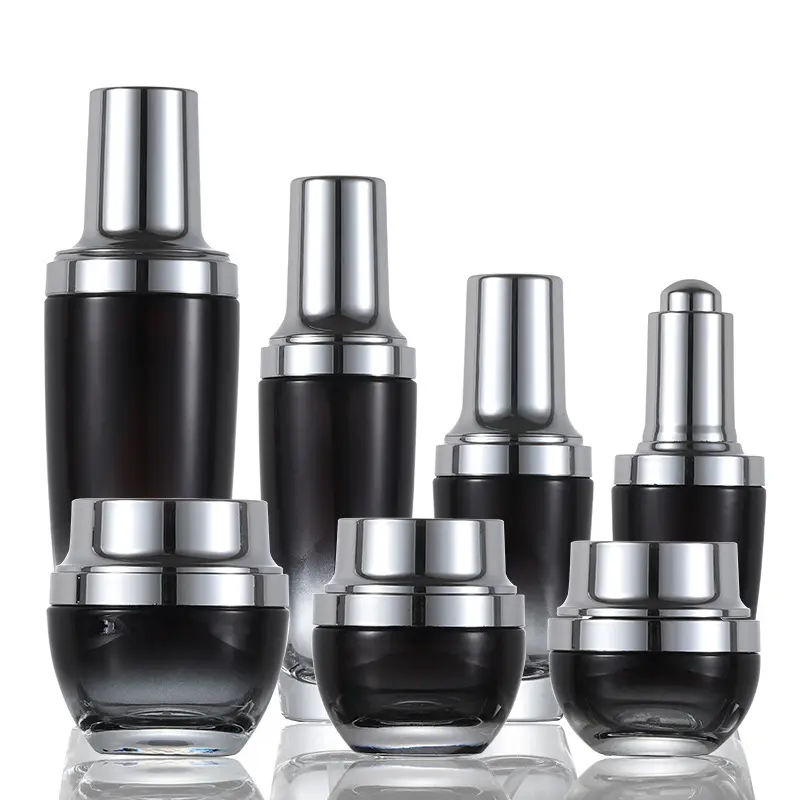 Luxus Lotion Flaschen Glas Kosmetik flasche benutzer definierte Schaum Pump flasche