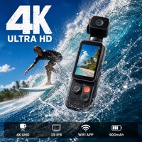 Videocámara Portátil de Mano 4K con Sensor OV8865, DV de Bolsillo, Batería de 900 mAh, Interfaz Tipo-C, Conectividad WiFi, Cámara de Acción 1.9