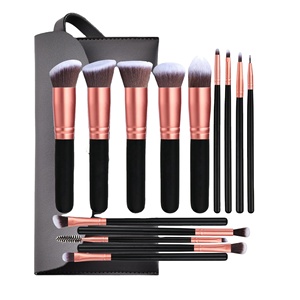 Lot de pinceaux de maquillage FENGFLY de qualité supérieure, personnalisables avec logo, ensemble de 14 pinceaux de maquillage de luxe rose doré - Product Image 3