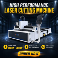 Machine de découpe laser à fibre haute précision 1500W 2000W 3000W pour tôles d'acier inoxydable, découpeuse laser à fibre CNC 1530