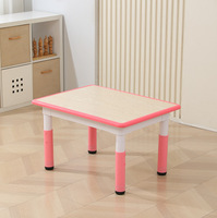 Ensemble table et chaise d'étude réglables en hauteur pour enfants, bureau d'activités en plastique avec chaise pour la maternelle, la crèche et l'école à domicile