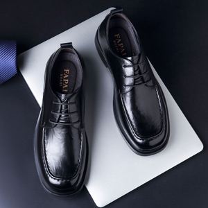 Zapatos de Cuero Cuadrados de Verano para Hombre, Diseño de Lujo, Tallas Grandes, Transpirables, Antideslizantes, Ligeros, con Cordones, Genuinos, 2025 - Product Image 4