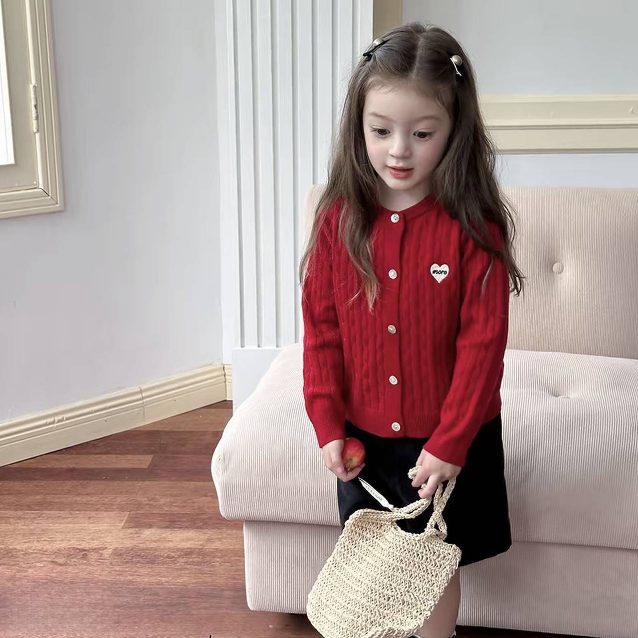 Red knit sweater