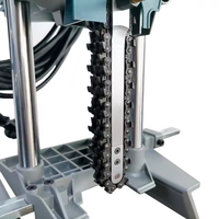 Machine à mortaiser automatique portable à chaîne pour trous carrés, machine à mortaiser pour le travail du bois, mortaiseuse en plastique et acier inoxydable 2500W 220V