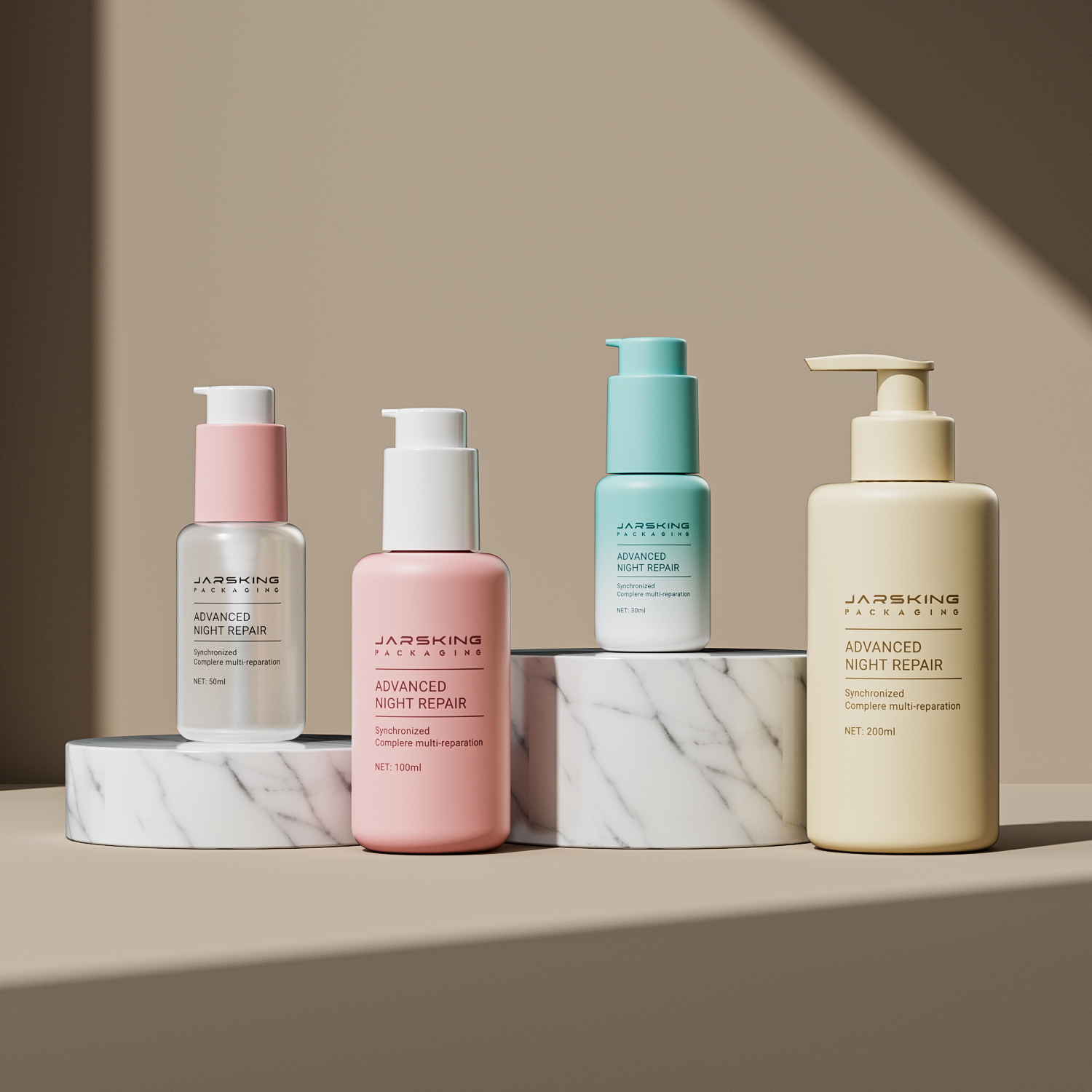 white and gold cosmetic packaging