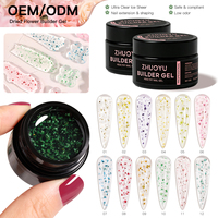 Fournitures pour ongles Série Fleur de Gelée 36 Couleurs Séchage Rapide Écologique Sans TPO Sans HEMA Gels d'Extensions Personnalisables Logo Personnalisé