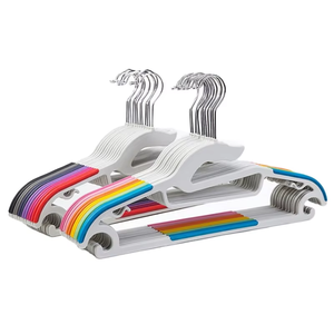 Perchas de plástico multifuncionales antideslizantes para ahorrar espacio, resistentes a la deformación, aptas para bebés y niños - Product Image 1